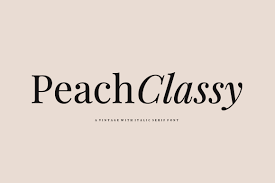 Ejemplo de fuente Peach Classy #1